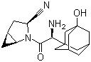 CAS 登錄號(hào)：361442-04-8, 沙克列汀, (1S,3S,5S)-2-[(2S)-2-氨基-2-(3-羥基三環(huán)[3.3.1.1(3,7)]癸烷-1-基)乙酰基]-2-氮雜雙環(huán)[3.1.0]己烷-3-腈