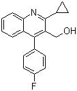 CAS 登錄號(hào)：121660-11-5, 2-環(huán)丙基-4-(4-氟苯基)-3-喹啉甲醇