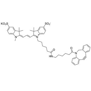 Sulfo-Cyanine3 DBCO，磺酸基-花青素CY5二苯并環(huán)辛炔