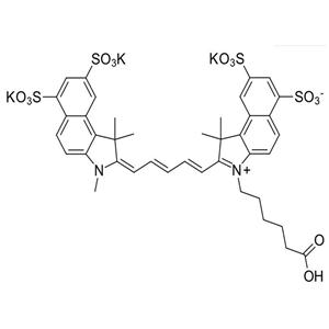 Sulfo-Cyanine5.5 COOH，2183440-68-6，磺酸基花青素CY5.5羧基