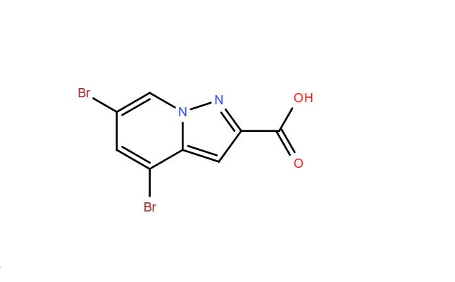 4，6-二溴吡唑并[1,5-A]吡啶-2-羧酸.png