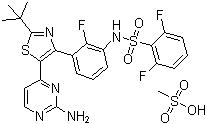 CAS 登錄號(hào)：1195768-06-9, 達(dá)拉菲尼甲磺酸鹽