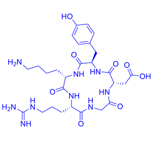 抑制劑首位環(huán)多肽c(RGDyK)/217099-14-4/鴻肽生物RGD環(huán)肽