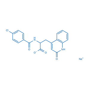 2-(4-氯苯甲酰胺)-3-(2-氧代-1,2-二氫喹啉-4-基)丙酸鈉  169809-59-0