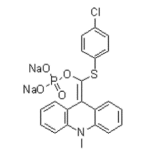 9-(4'-氯苯硫代磷酰氧亞甲基)-10-甲基-9,10-二氫化吖啶二鈉鹽