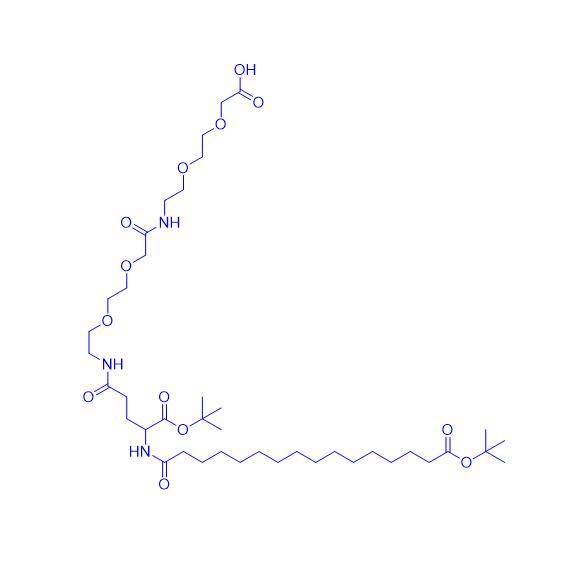 (S)-22-(tert-Butoxycarbonyl)-41,41-dimethyl-10,19,24,39-tetraoxo-3,6,12,15,40-pentaoxa-9,18,23-triazadotetracontanoic acid 2253870-61-8.png