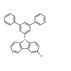 3-溴-9-（1,1':3,'1''-三苯基）-5'-基-9H-咔唑1410877-36-9