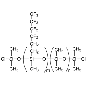 CHLORINE TERMINATED NONAFLUOROHEXYLMETHYLSILOXANE-DIMETHYLSILOXANE COPOLYMER