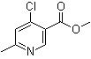 CAS 登錄號：886372-05-0, 4-氯-6-甲基-3-吡啶羧酸甲酯