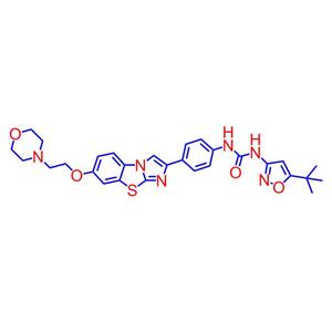 N-(5-叔丁基異惡唑-3-基)-N-{4-[7-[2-(嗎啉-4-基)乙氧基]咪唑并[2,1-B][1,3]苯并噻唑-2-基]苯基}脲950769-58-1