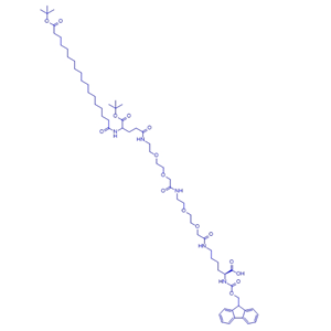 索馬魯肽中間體/1662688-20-1/FMOC-L-LYS[OCT-(OTBU)-GLU-(OTBU)-AEEA-AEEA]-OH