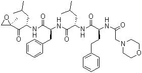 CAS 登錄號(hào)：868540-17-4, Carfilzomib, (alphaS)-alpha-[(4-嗎啉基乙?；?氨基]苯丁?；?L-亮氨酰-N-[(1S)-3-甲基-1-[[(2R)-2-甲基環(huán)氧乙烷基]羰基]丁基]-L-苯丙氨酰胺