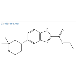 （R）-5-（2,2-二甲基四氫-2H-吡喃-4-基）-1H-吲哚-2-羧酸乙酯