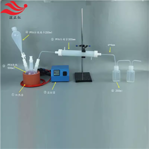 氟化氫冷凝回流裝置常壓蒸餾耐腐蝕HF冷凝管反應(yīng)燒瓶恒壓滴液漏斗