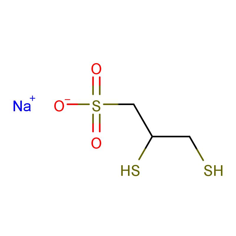 4076-02-2 2,3-二巰基丙磺酸鈉 結(jié)構(gòu)式圖片
