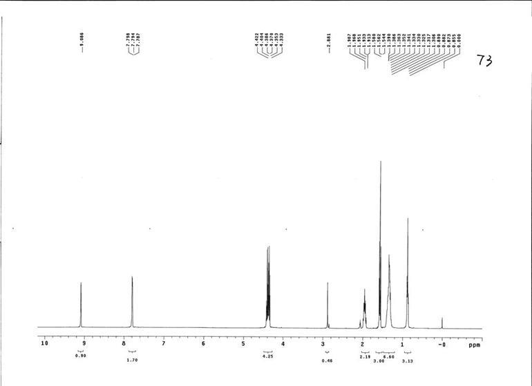 1-己基-3-甲基咪唑四氟硼酸鹽,HMImBF4,244193-50-8,1-hexyl-3-methylimidazolium tetrafluoroborate,核磁 NMR, H譜, 氘代丙酮