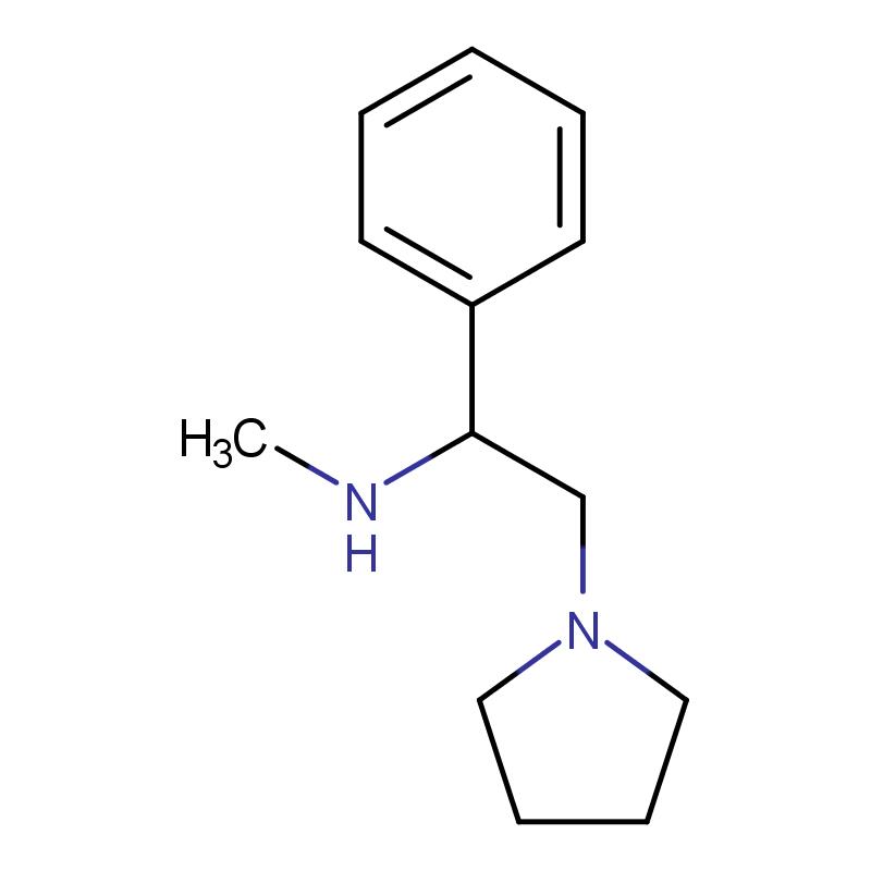 136329-39-0 (R)-(-)-N-甲基-1-苯基-2-(1-吡啶烷)乙胺 結(jié)構(gòu)式圖片