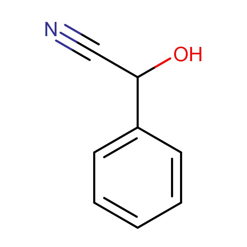 10020-96-9 (R)-(+)-苯乙醇腈 結(jié)構(gòu)式圖片