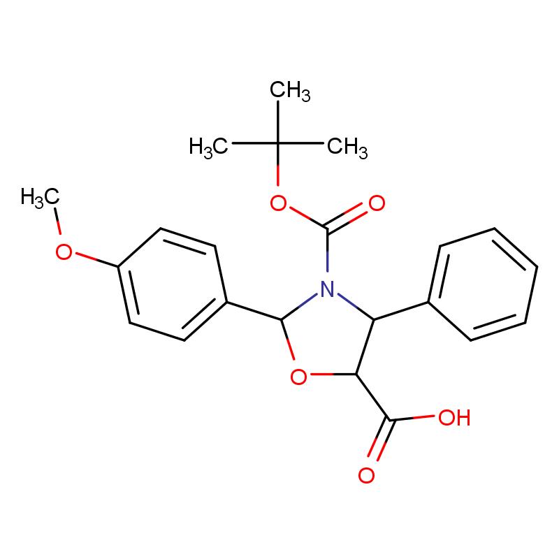 196404-55-4 (4S,5R)-3-叔丁氧基-2-(4-甲氧基苯基)-4-苯基-5-惡唑烷羧酸 結(jié)構(gòu)式圖片