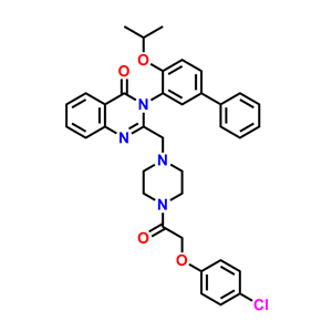 2-((4-(2-(4-氯苯氧基)乙?；?哌嗪-1-基)甲基)-3-(4-異丙氧基-[1,1'-聯(lián)苯]-3-基)喹唑啉-4(3H)-酮