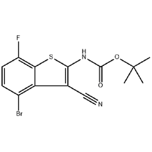 叔丁基(4-溴-3-氰基-7-氟苯并[B]噻吩-2-基)氨基甲酸酯 產(chǎn)品圖片