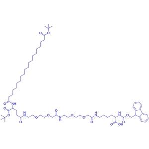 替爾泊肽側(cè)鏈/2460751-66-8/Fmoc-L-Lys[C20-OtBu-Glu(OtBu)-AEEA-AEEA]-OH