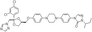 CAS 登錄號(hào)：84625-61-6, 伊曲康唑, 4-[4-[4-[4-[[cis-2-(2,4-二氯苯基)-2-(1H-1,2,4-三唑-1-基甲基)-1,3-二氧戊環(huán)-4-基]甲氧基]苯基]哌嗪-1-基]苯基]-2-[(1RS)-1-甲基丙基]-1,2,4-三唑-3-酮