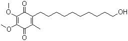 CAS 登錄號：58186-27-9, 艾地苯醌, 6-(10-羥基癸基)-2,3-二甲氧基-5-甲基-1,4-苯醌