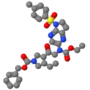 芐基(3R,4S)-3-(N-(乙氧基羰基)-N-(5-甲苯磺酰基-5H-吡咯并[2,3-b]吡嗪-2-基)甘氨?；?-4-乙基吡咯烷-1-羧酸酯