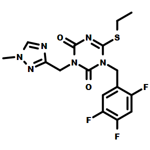 1,3,5-三嗪-2,4（1H，3H）-二酮，6-（乙硫基）-3-[（1-甲基-1H-1,2,4-三唑-3-基）甲基]-1-[（2,4,5-三氟苯基）甲基