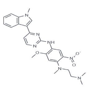 N-(2-二甲基氨基-乙基)-2-甲氧基-N-甲基-N-[4-(1-甲基-1H-吲哚-3-基)-嘧啶-2-基]-5-硝基-苯-1,4-二胺