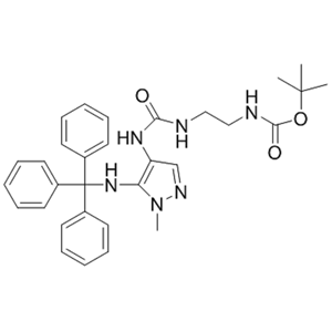 [2-[[[1-甲基-5-[(三苯甲基)氨基]-1H-吡唑-4-基]氨基甲?；鵠氨基]乙基]氨基甲酸叔丁酯