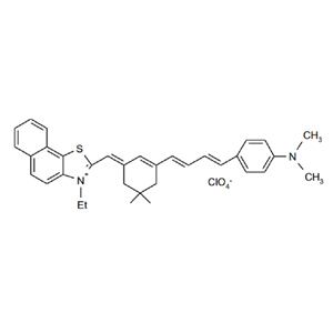 2-[p-dimethylaminophenyl)-2,4-neopentylene-1,3,5,7-octatetraenyl]-3-ethyl-(6,7-benzo)-benzothiazolium perchlorate