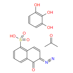 連苯三酚丙酮樹脂與2,1-重氮萘醌-5-磺酰氯酯物；68584-99-6