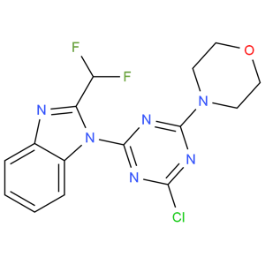 4-(4-氯-6-(2-(二氟甲基)-1H-苯并[d]咪唑-1-基)-1,3,5-三嗪-2-基)嗎啉