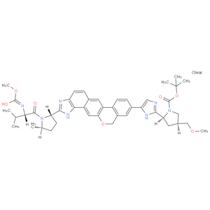 (2S,4S)-2-[5-[1,11-二氫-2-[(2S,5S)-1-[(2S)-2-[(甲氧羰基)氨基]-3-甲基-1-氧代丁基]-5-甲基-2-吡咯烷基][2]苯并吡喃并[4',3':6,7]萘并[1,2-d]咪唑-9-基]-1H-咪唑-2-基]-4-(甲氧基甲基)-1-吡咯烷羧酸叔丁酯